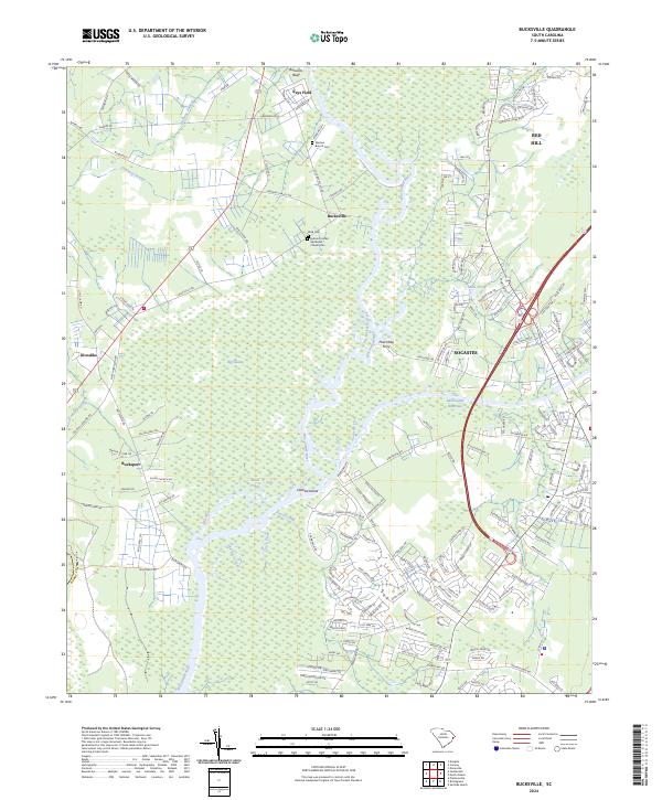 US Topo 7.5-minute map for Bucksville SC
