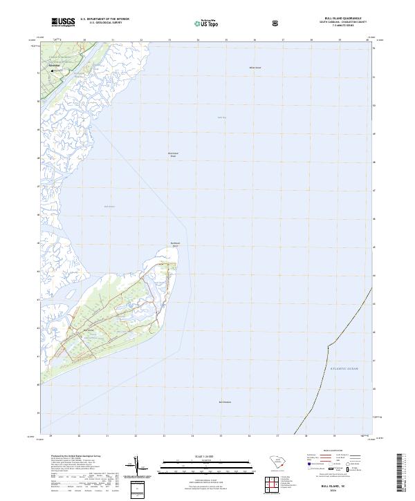 US Topo 7.5-minute map for Bull Island SC