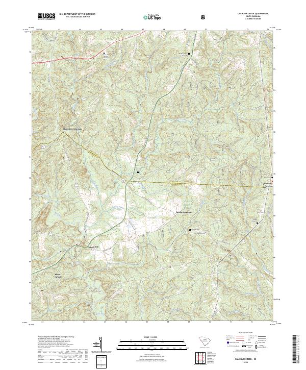 US Topo 7.5-minute map for Calhoun Creek SC