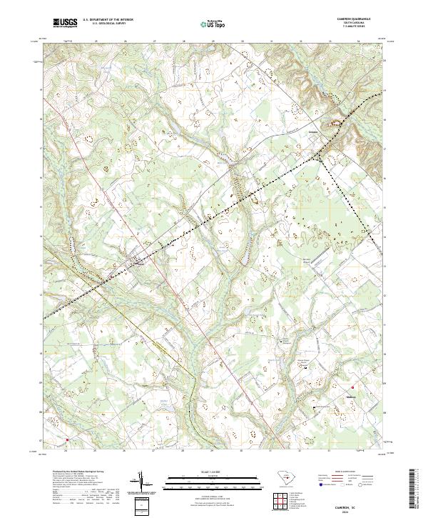 US Topo 7.5-minute map for Cameron SC