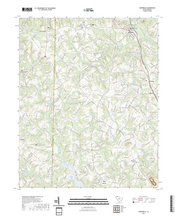 US Topo 7.5-minute map for Campobello SC