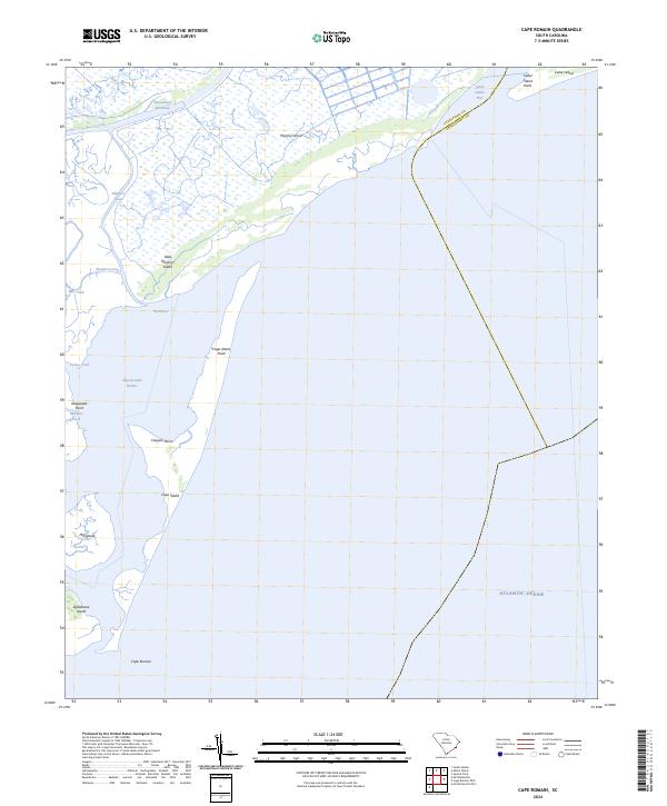 US Topo 7.5-minute map for Cape Romain SC