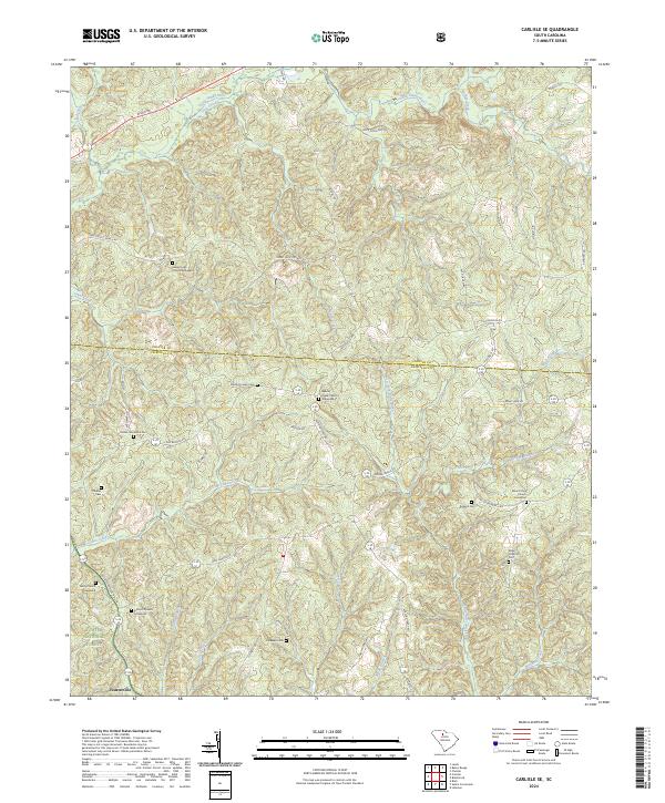 US Topo 7.5-minute map for Carlisle SE SC
