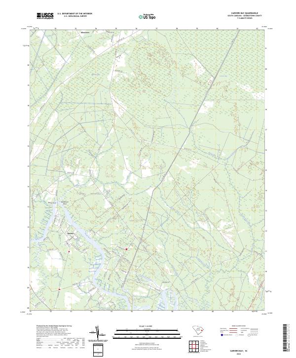 US Topo 7.5-minute map for Carvers Bay SC