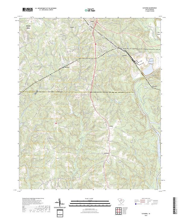 US Topo 7.5-minute map for Catawba SC