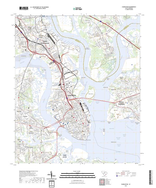 US Topo 7.5-minute map for Charleston SC