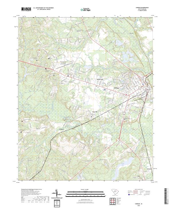 US Topo 7.5-minute map for Cheraw SC