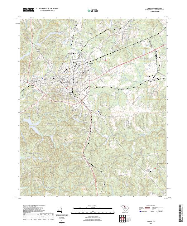 US Topo 7.5-minute map for Chester SC