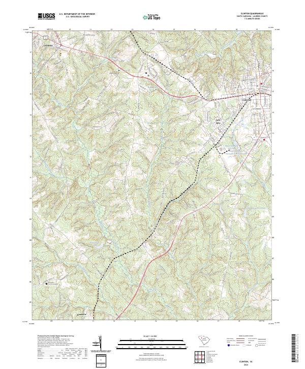 US Topo 7.5-minute map for Clinton SC