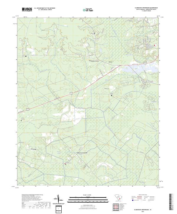 US Topo 7.5-minute map for Clubhouse Crossroads SC