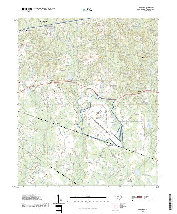 US Topo 7.5-minute map for Congaree SC