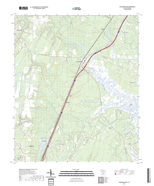 US Topo 7.5-minute map for Coosawhatchie SC