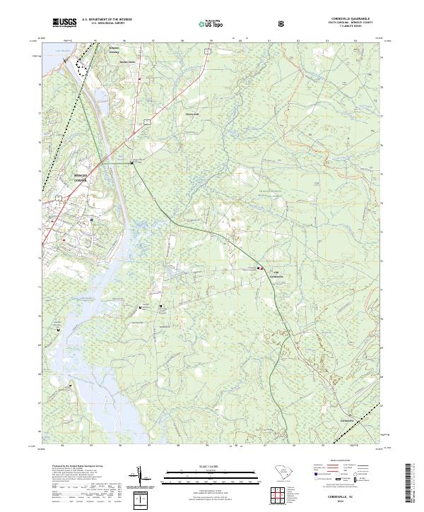 US Topo 7.5-minute map for Cordesville SC
