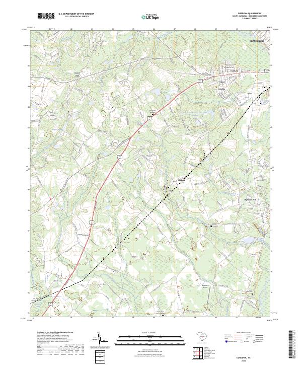 US Topo 7.5-minute map for Cordova SC
