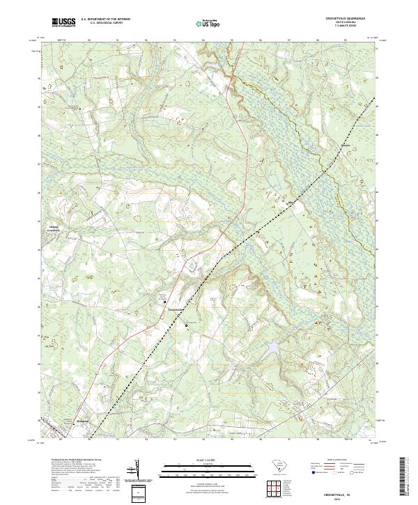 US Topo 7.5-minute map for Crocketville SC