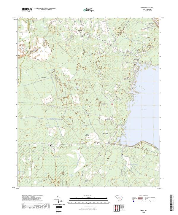US Topo 7.5-minute map for Cross SC