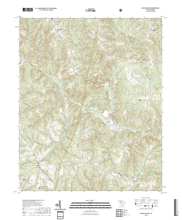 US Topo 7.5-minute map for Cross Anchor SC