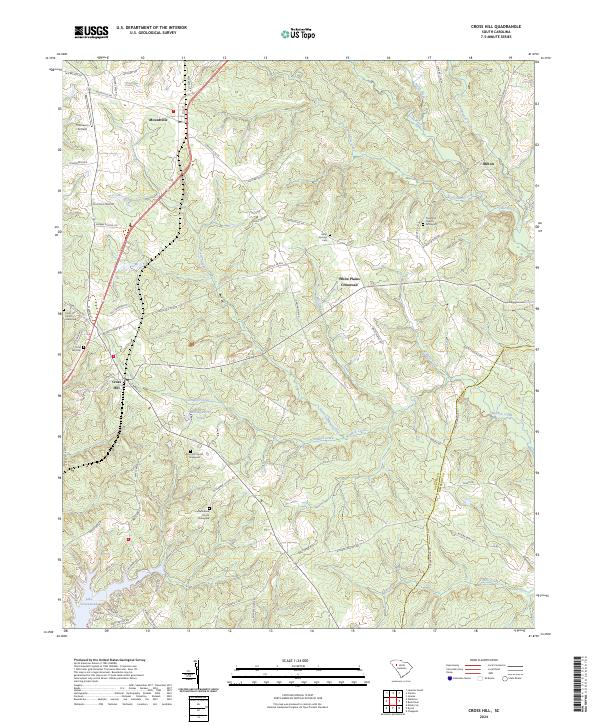 US Topo 7.5-minute map for Cross Hill SC