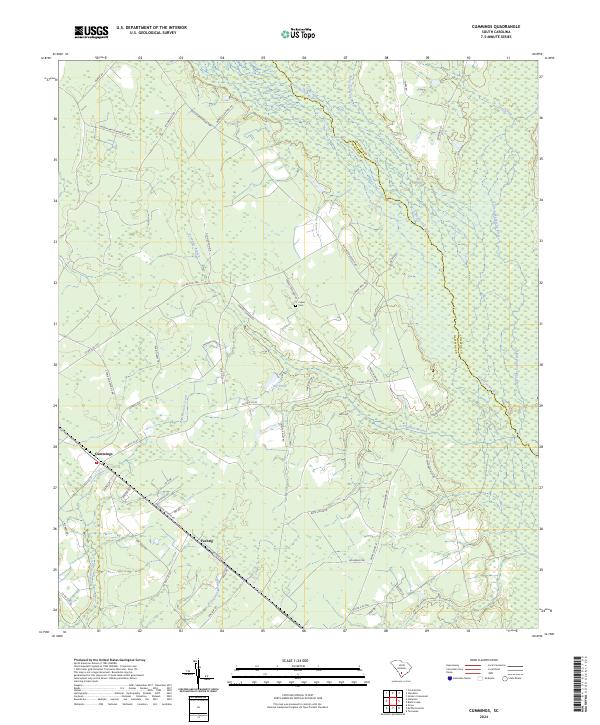 US Topo 7.5-minute map for Cummings SC