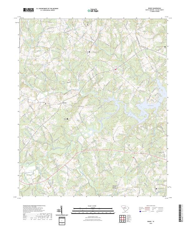 US Topo 7.5-minute map for Denny SC