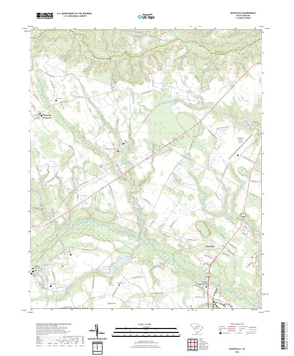 US Topo 7.5-minute map for Dovesville SC