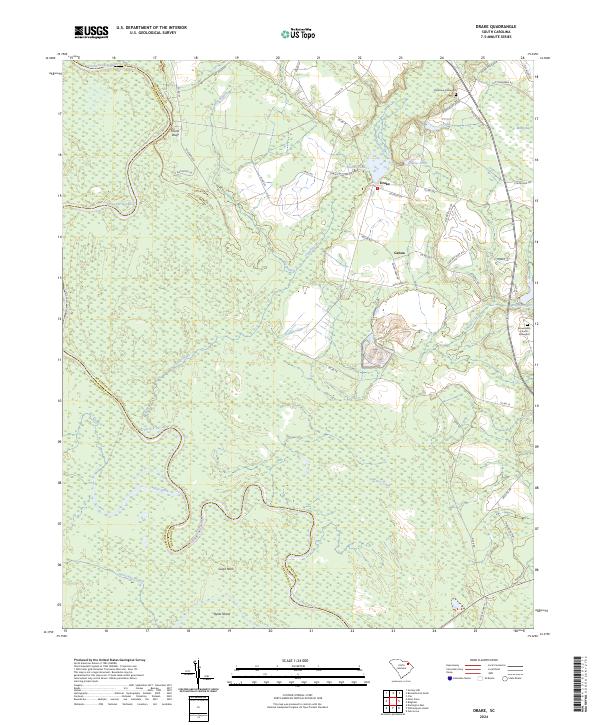 US Topo 7.5-minute map for Drake SC