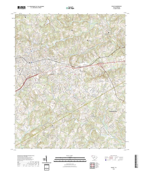 US Topo 7.5-minute map for Easley SC