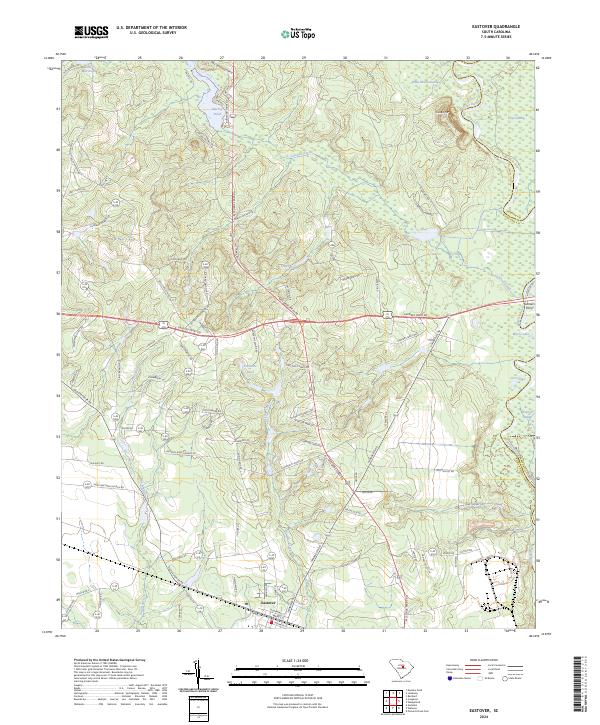 US Topo 7.5-minute map for Eastover SC