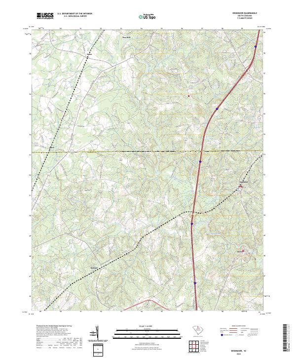 US Topo 7.5-minute map for Edgemoor SC