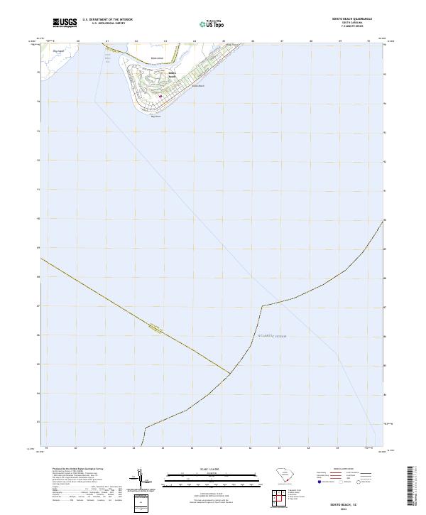 US Topo 7.5-minute map for Edisto Beach SC