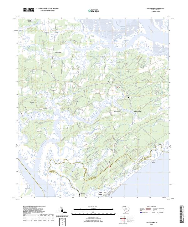 US Topo 7.5-minute map for Edisto Island SC
