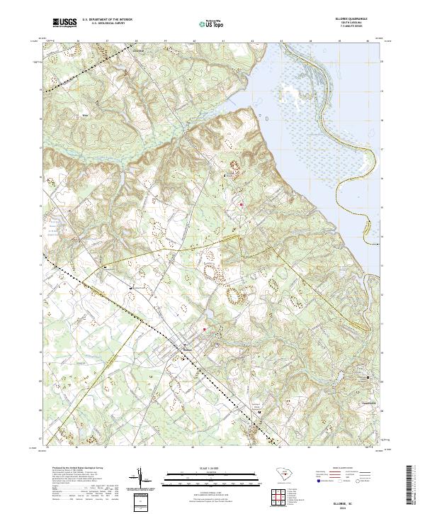 US Topo 7.5-minute map for Elloree SC