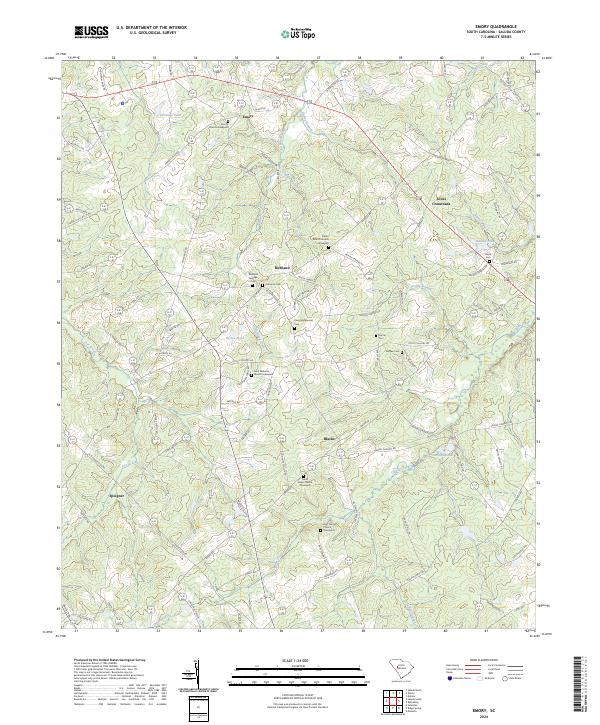 US Topo 7.5-minute map for Emory SC