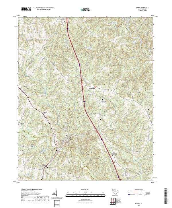 US Topo 7.5-minute map for Enoree SC