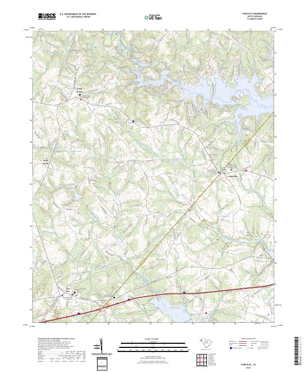 US Topo 7.5-minute map for Fair Play SC