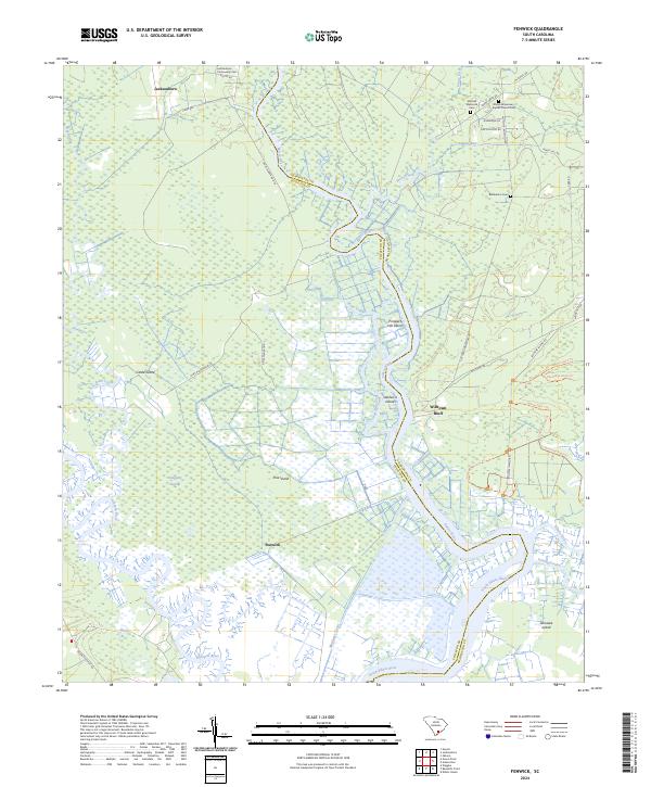US Topo 7.5-minute map for Fenwick SC