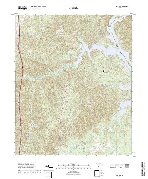 US Topo 7.5-minute map for Flint Hill SC