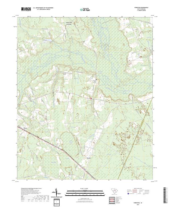 US Topo 7.5-minute map for Foreston SC