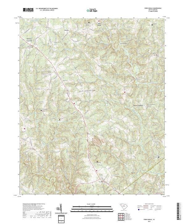US Topo 7.5-minute map for Fork Shoals SC