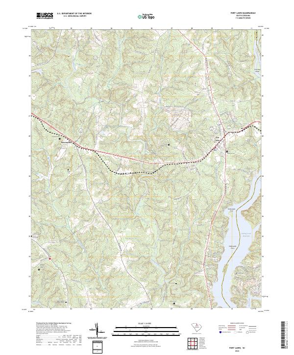 US Topo 7.5-minute map for Fort Lawn SC