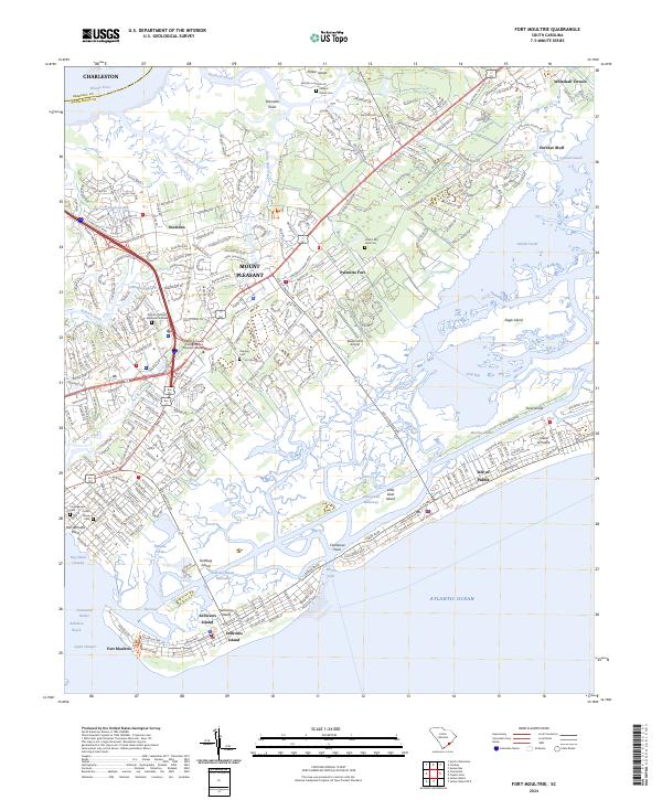 US Topo 7.5-minute map for Fort Moultrie SC