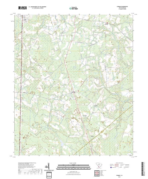 US Topo 7.5-minute map for Furman SC