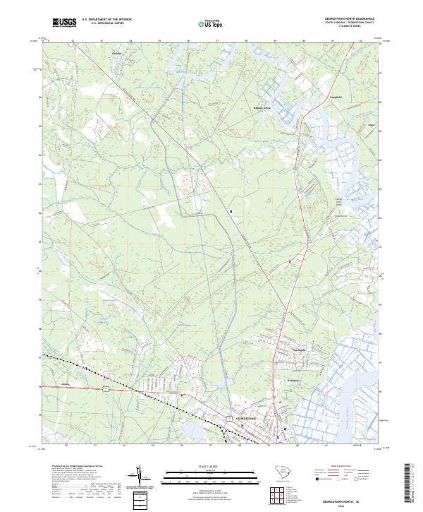 US Topo 7.5-minute map for Georgetown North SC