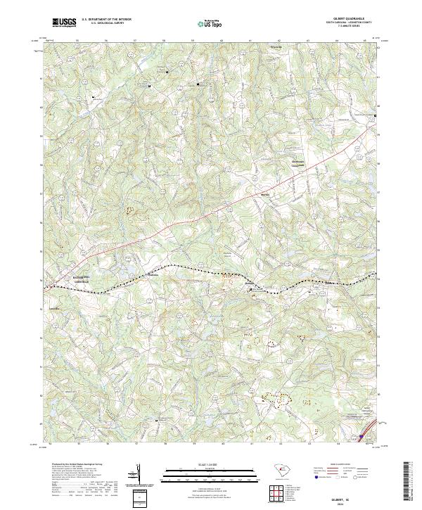US Topo 7.5-minute map for Gilbert SC
