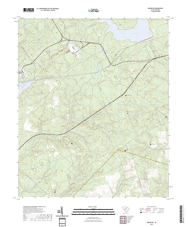 US Topo 7.5-minute map for Girard NE SC
