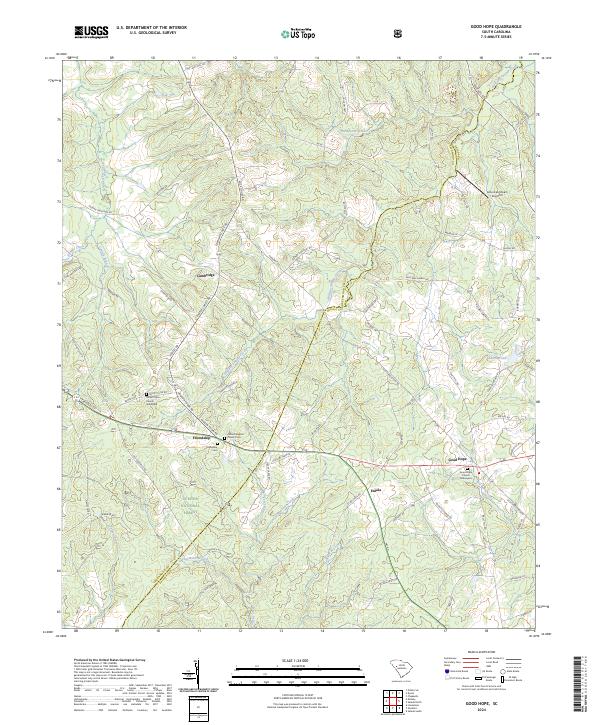 US Topo 7.5-minute map for Good Hope SC