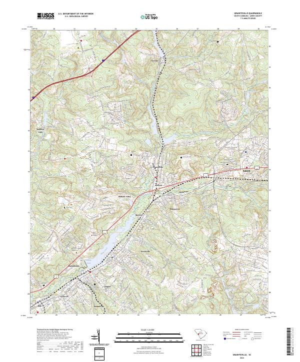 US Topo 7.5-minute map for Graniteville SC