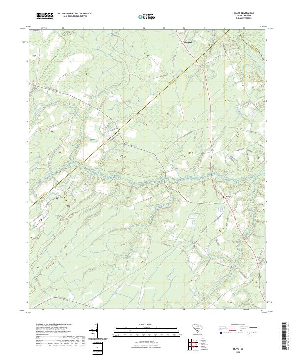 US Topo 7.5-minute map for Grays SC