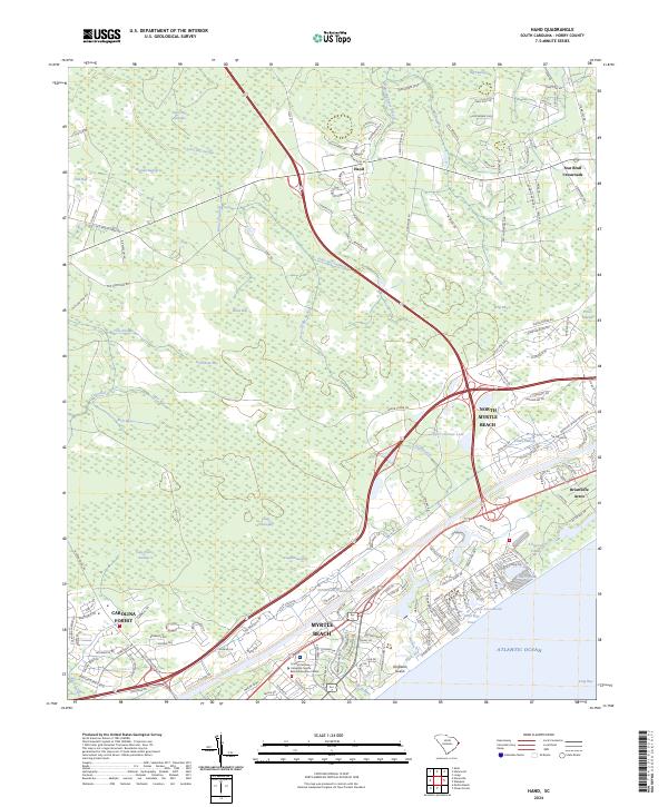 US Topo 7.5-minute map for Hand SC