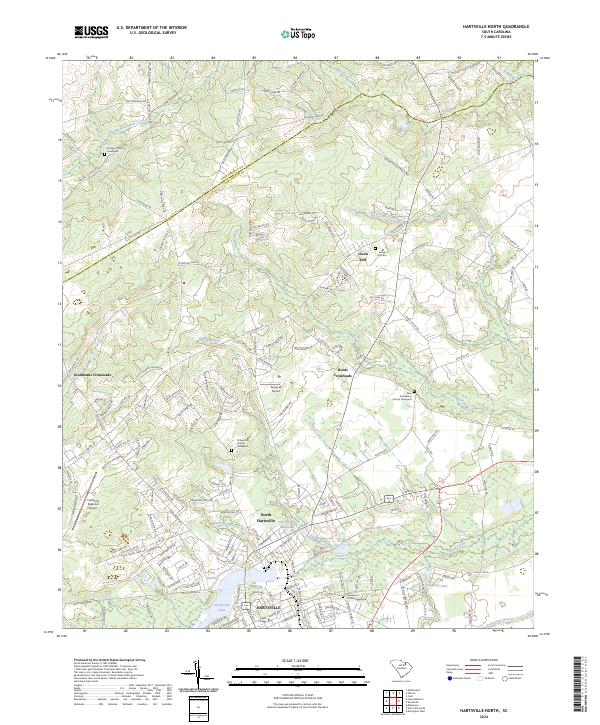 US Topo 7.5-minute map for Hartsville North SC